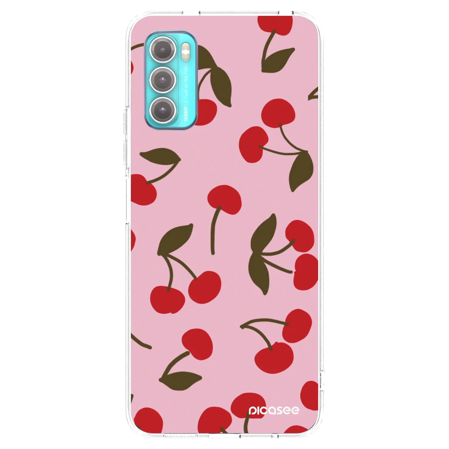 Picasee husă transparentă din silicon pentru Motorola Moto G60 - Cherry
