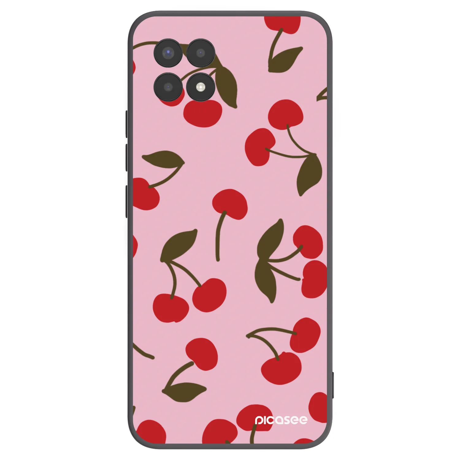 Picasee husă neagră din silicon pentru Realme 8i - Cherry