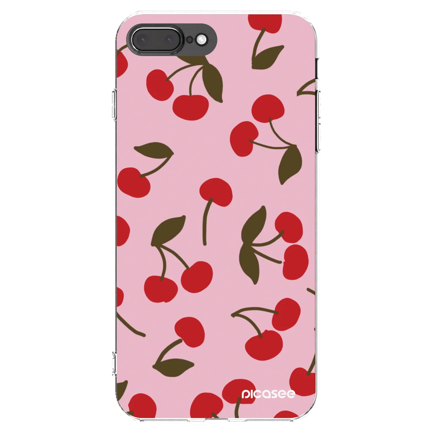 Picasee husă transparentă din silicon pentru Apple iPhone 7 Plus - Cherry