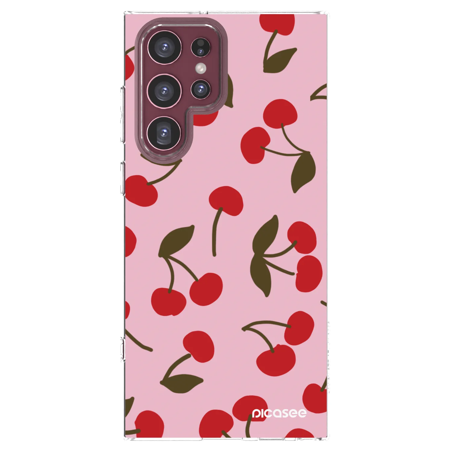 Picasee husă transparentă din silicon pentru Samsung Galaxy S22 Ultra 5G - Cherry
