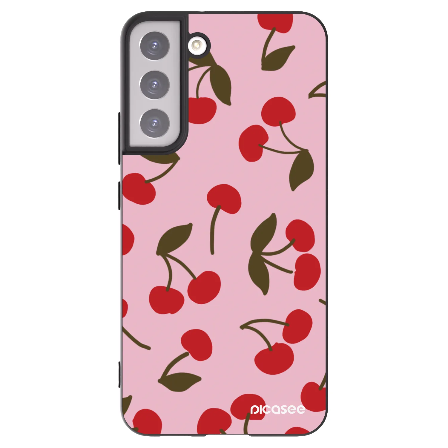 Picasee husă neagră din silicon pentru Samsung Galaxy S22+ 5G - Cherry