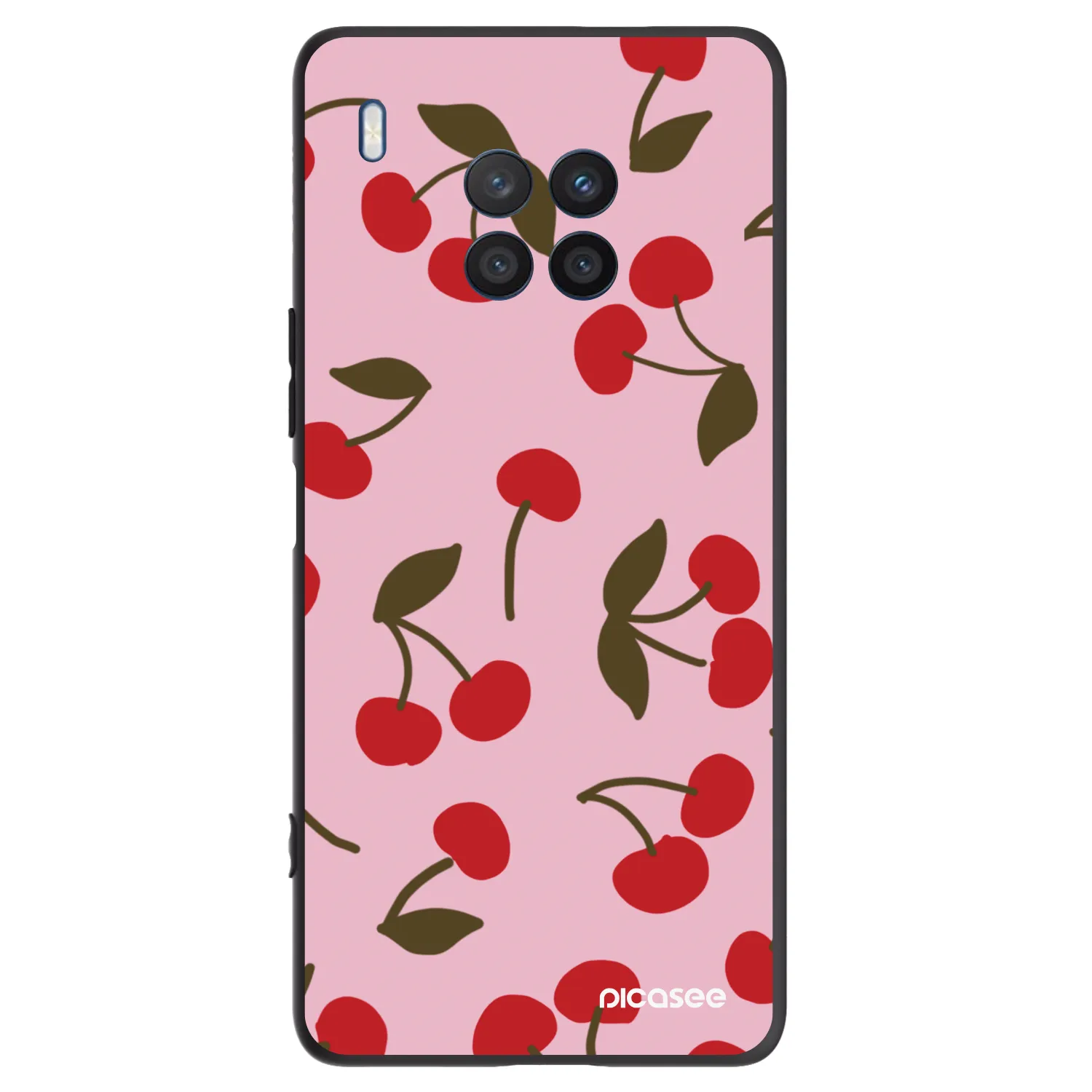 Picasee husă neagră din silicon pentru Honor 50 Lite - Cherry