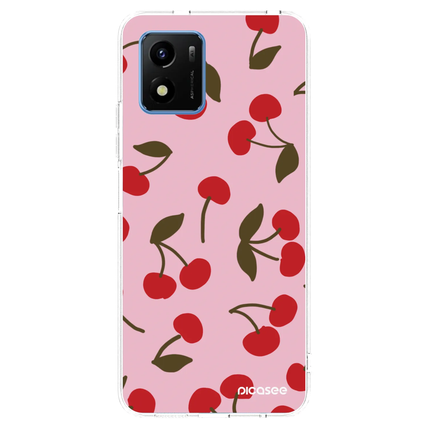 Picasee husă transparentă din silicon pentru Vivo Y01 - Cherry