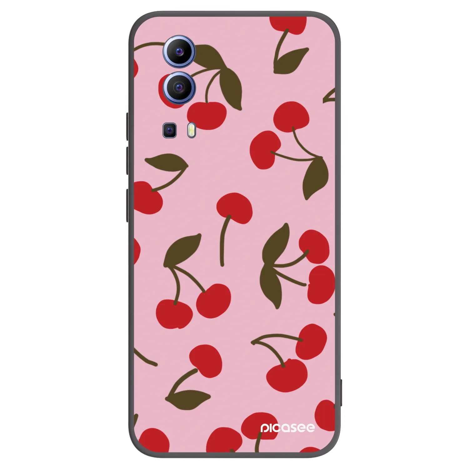 Picasee husă neagră din silicon pentru Vivo Y52 5G - Cherry