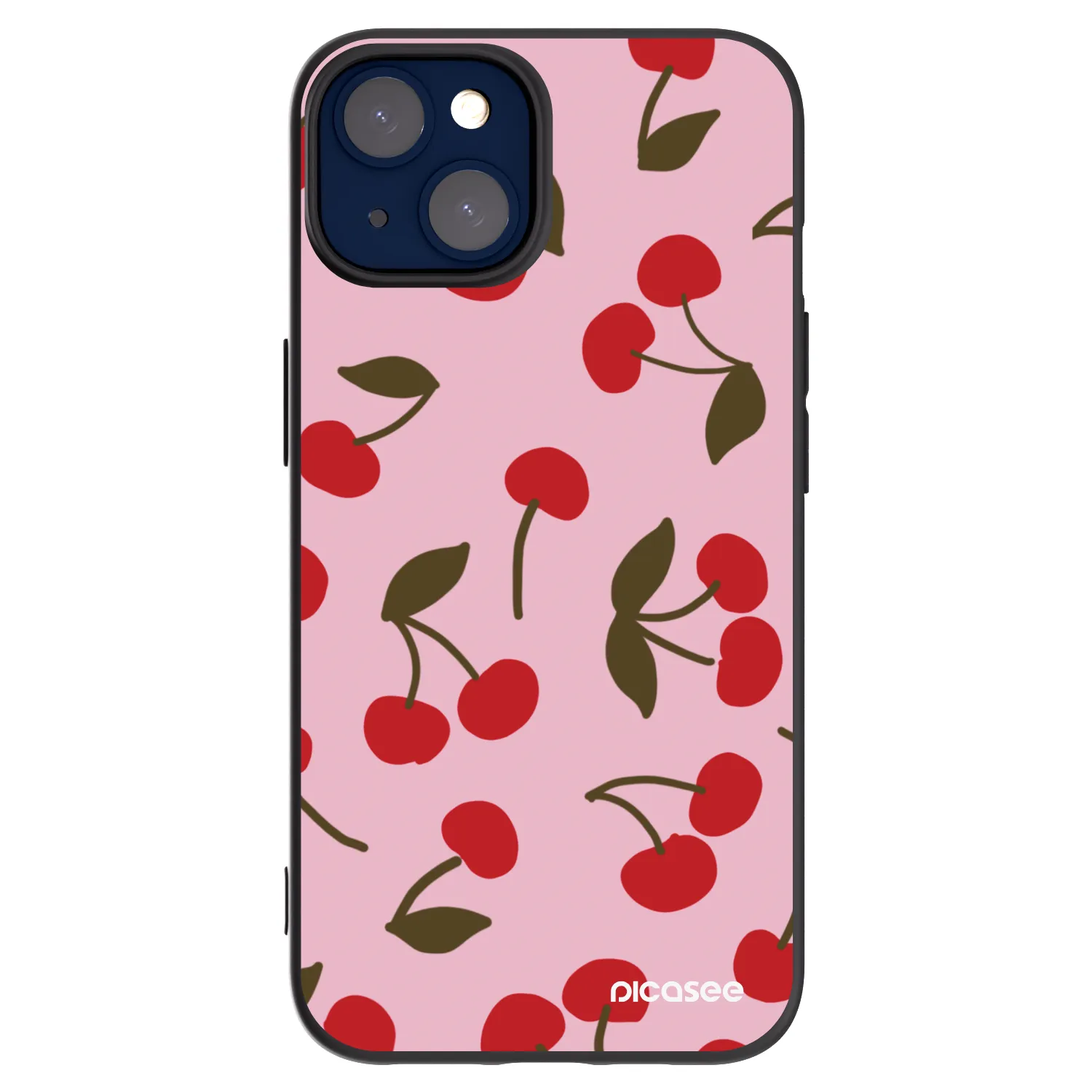 Picasee husă neagră din silicon pentru Apple iPhone 14 - Cherry