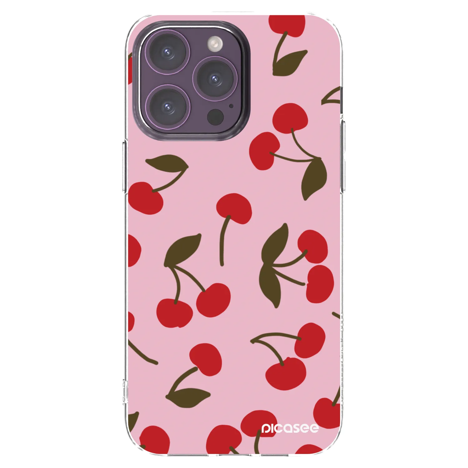 Picasee husă transparentă din silicon pentru Apple iPhone 14 Pro Max - Cherry