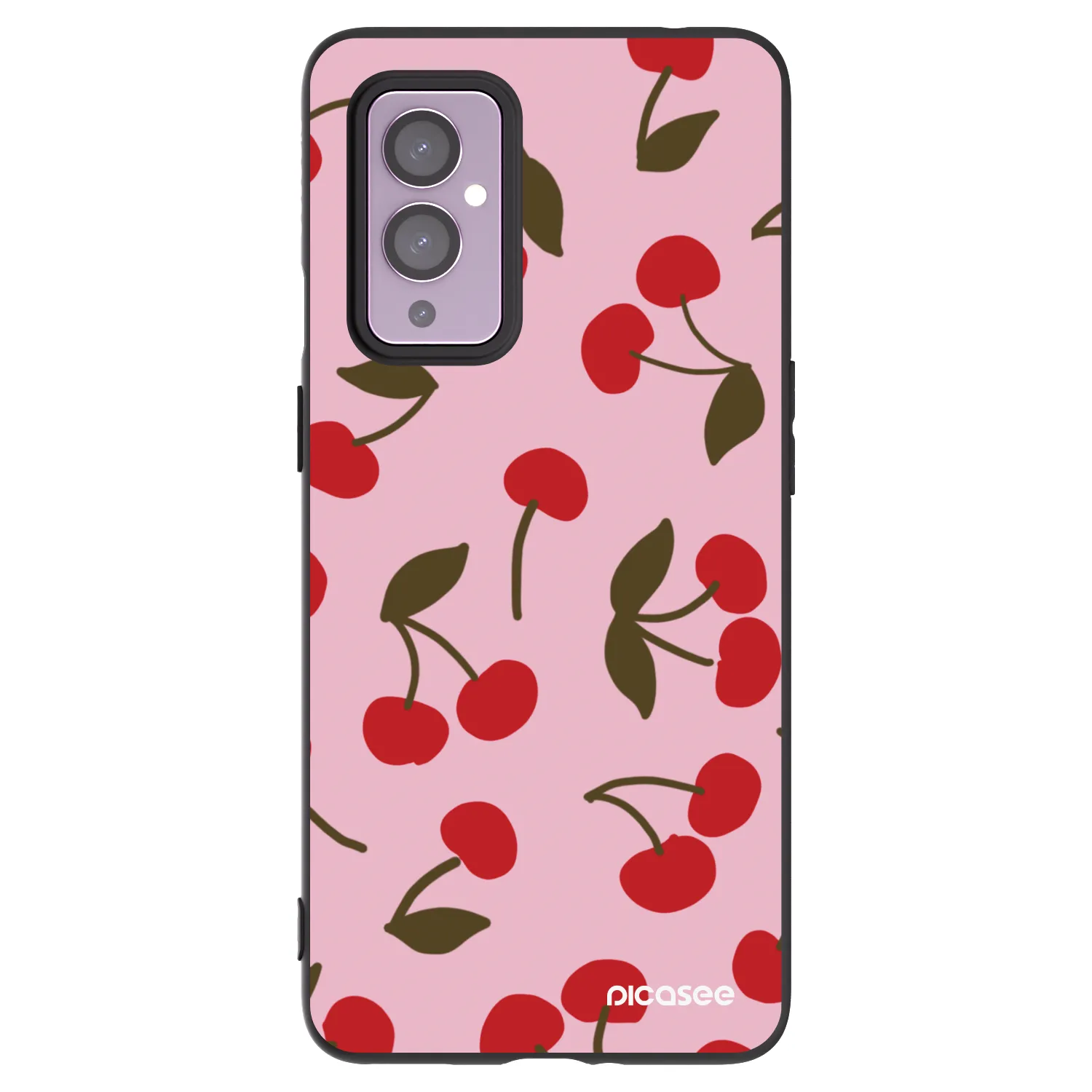 Picasee husă neagră din silicon pentru OnePlus 9 - Cherry