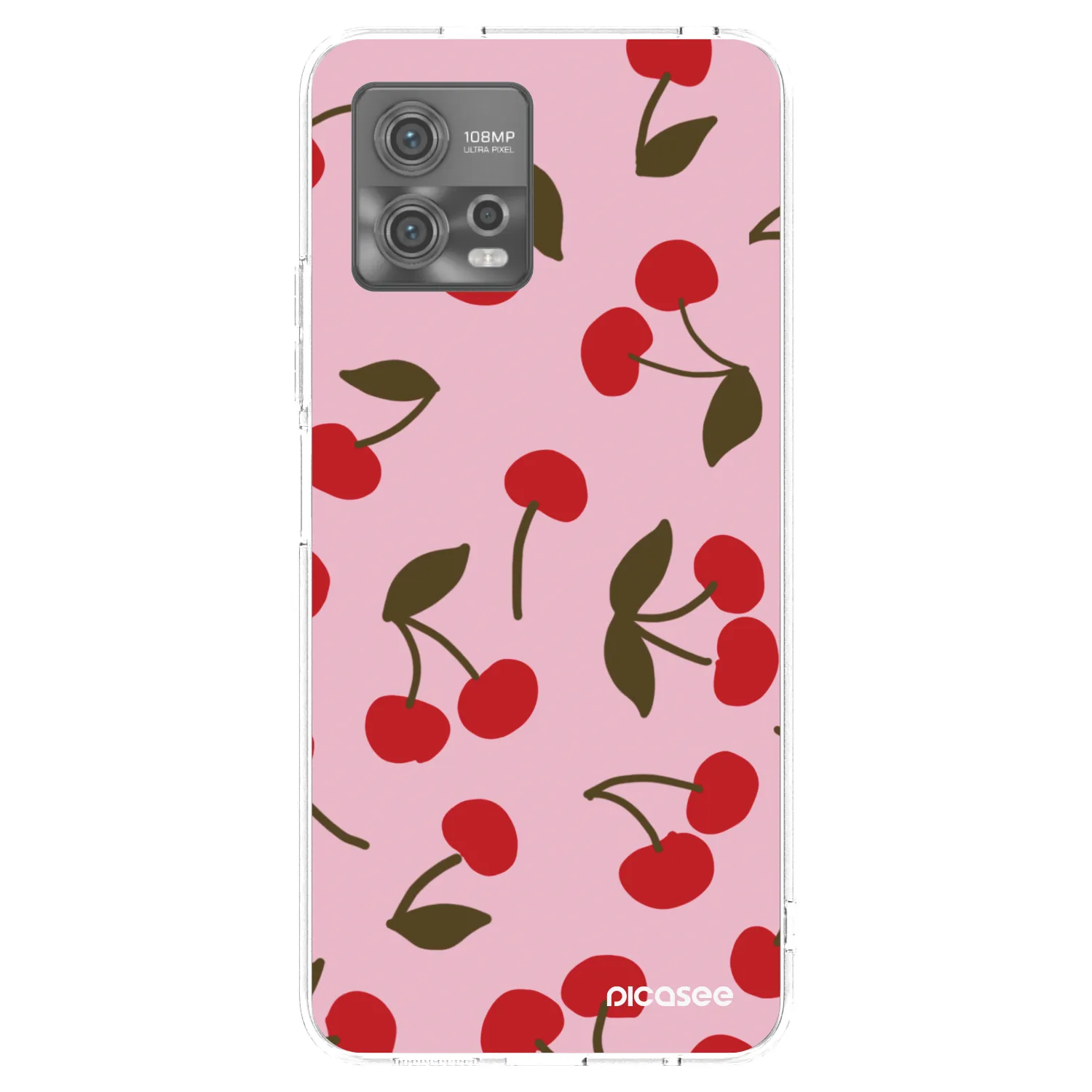 Picasee husă transparentă din silicon pentru Motorola Moto G72 - Cherry