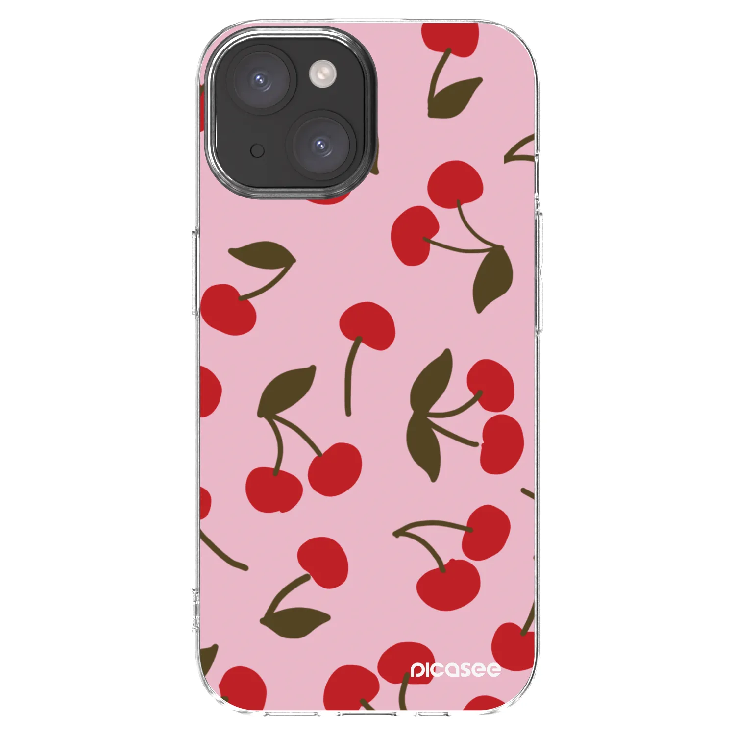 Picasee husă transparentă din silicon pentru Apple iPhone 15 - Cherry