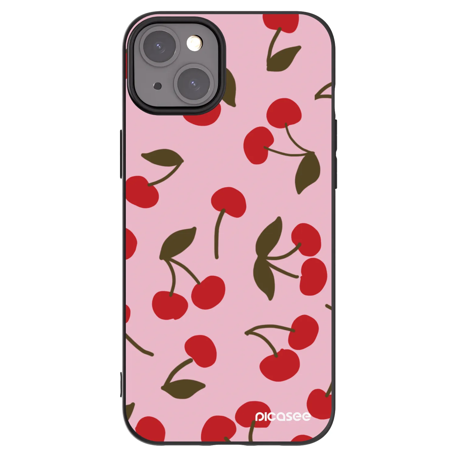 Picasee husă neagră din silicon pentru Apple iPhone 15 Plus - Cherry