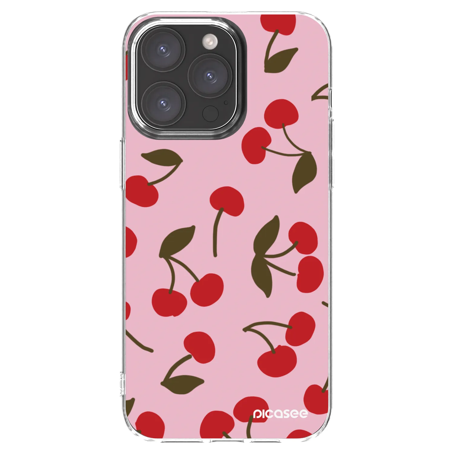 Picasee husă transparentă din silicon pentru Apple iPhone 15 Pro Max - Cherry