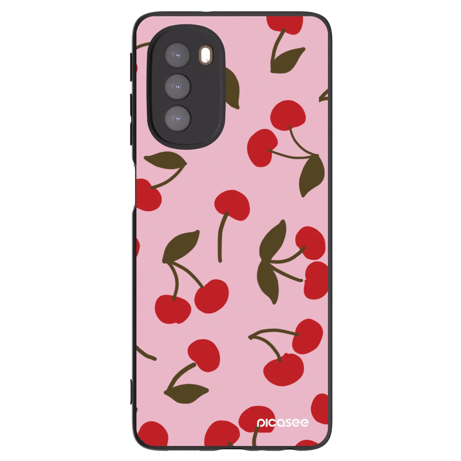 Picasee husă neagră din silicon pentru Motorola Moto G51 - Cherry