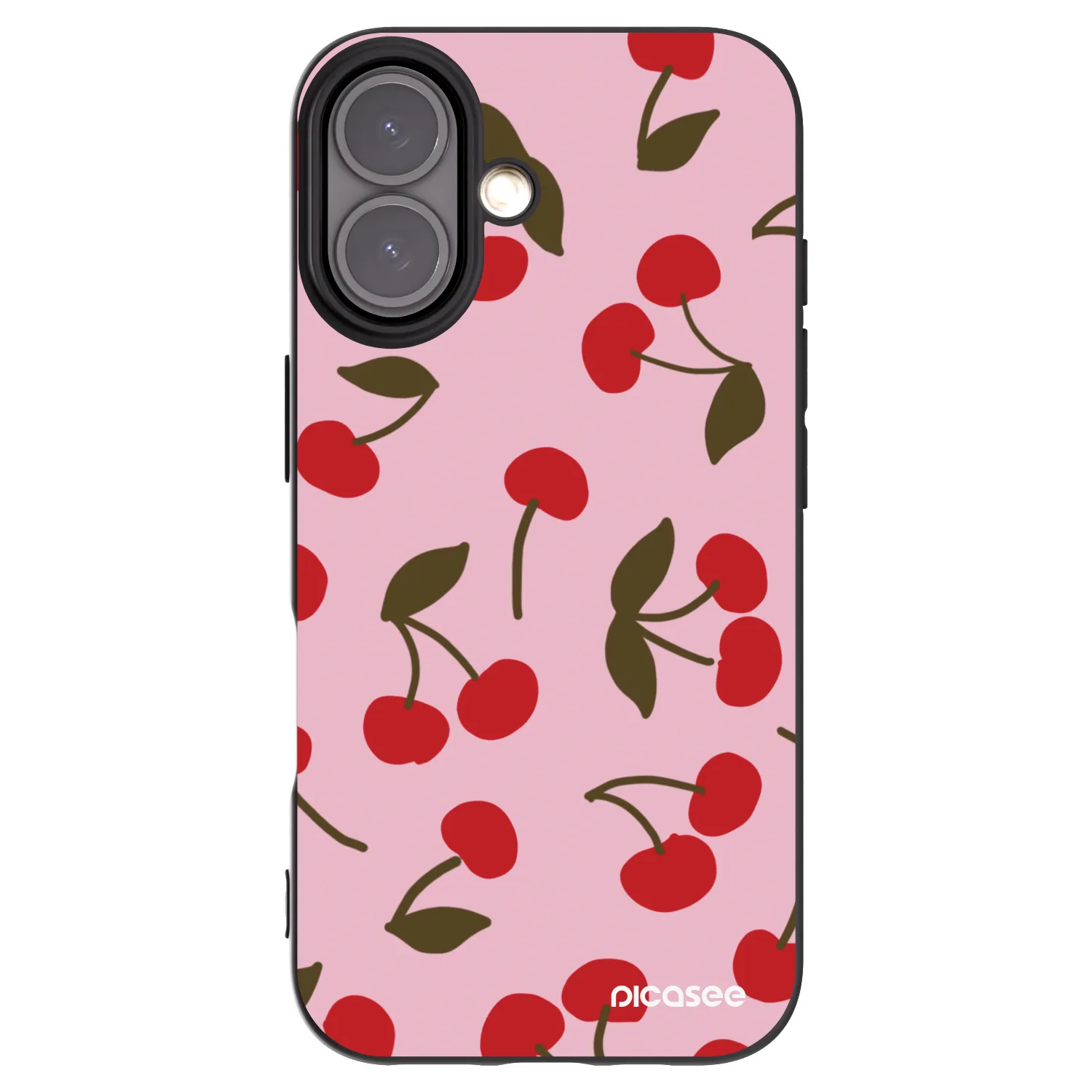 Picasee husă neagră din silicon pentru Apple iPhone 16 - Cherry