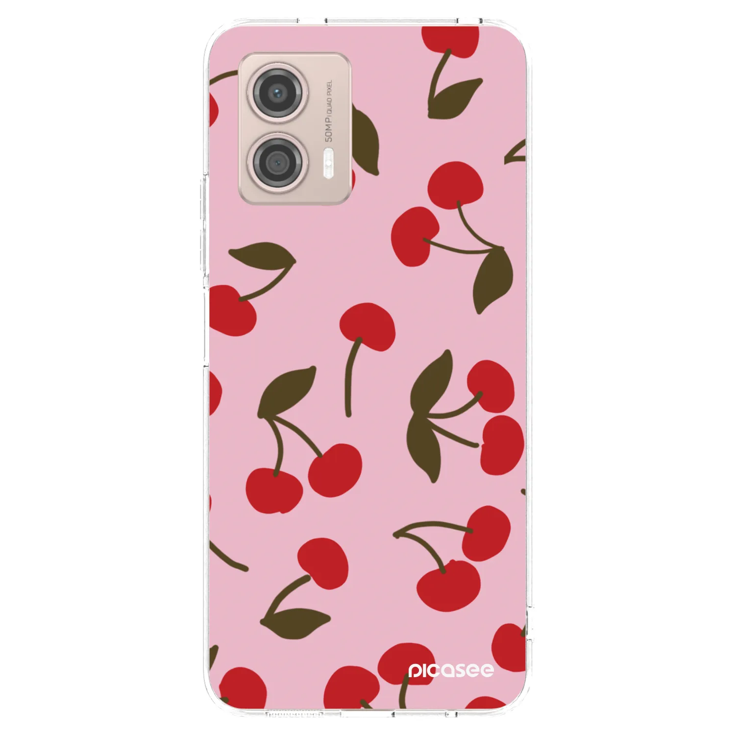 Picasee husă transparentă din silicon pentru Motorola Moto G53 5G - Cherry