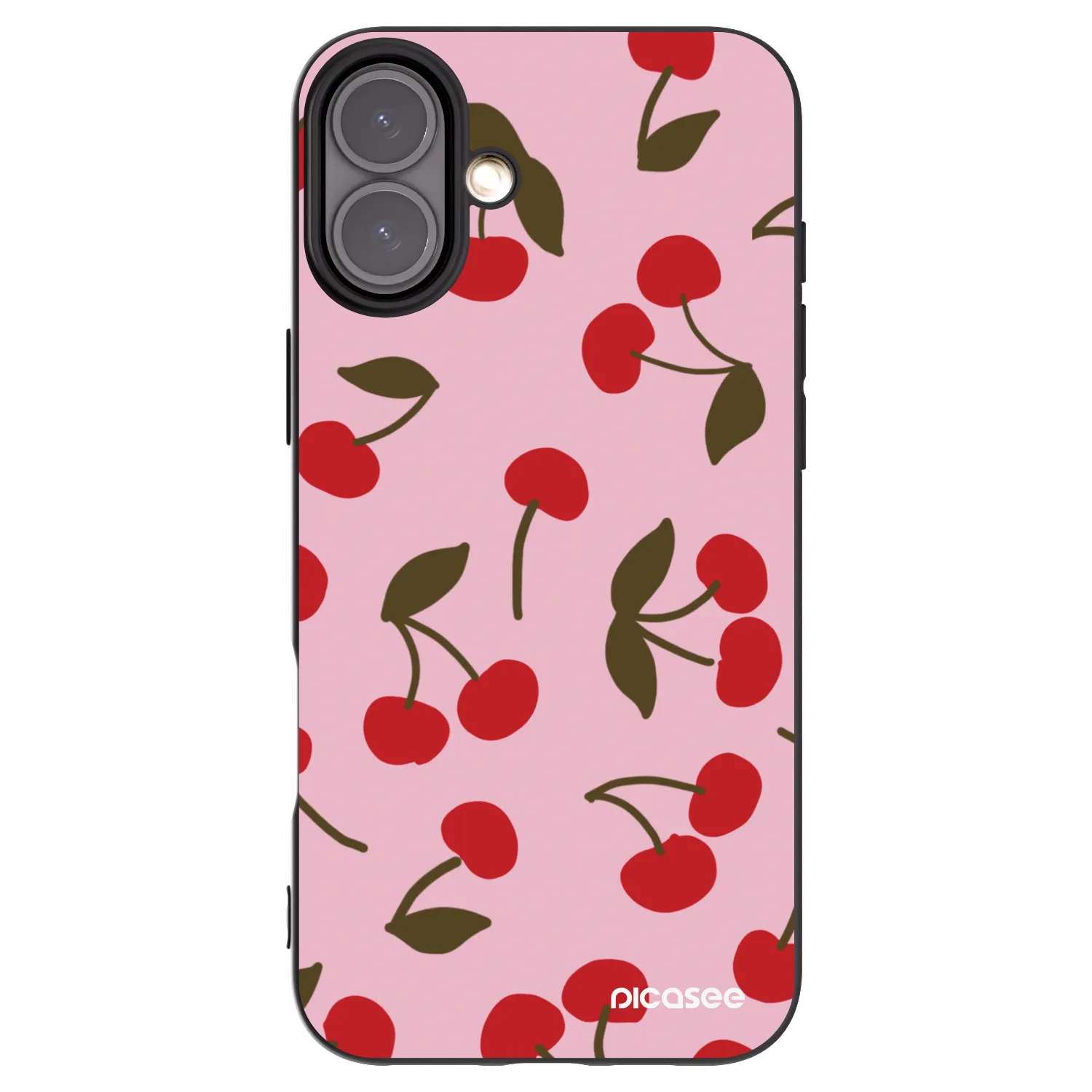 Picasee husă neagră din silicon pentru Apple iPhone 16 Plus - Cherry