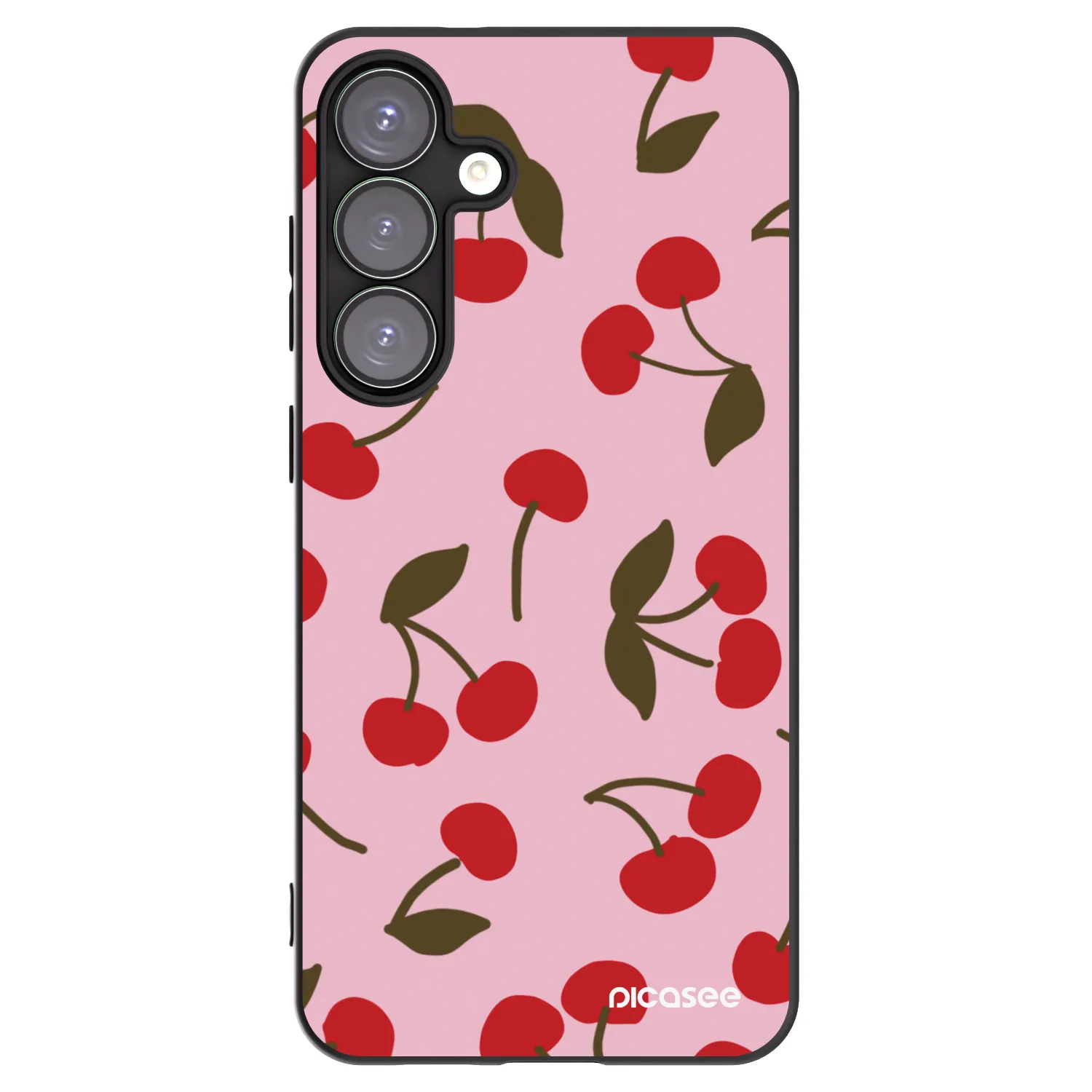 Picasee husă neagră din silicon pentru Samsung Galaxy S25+ 5G - Cherry