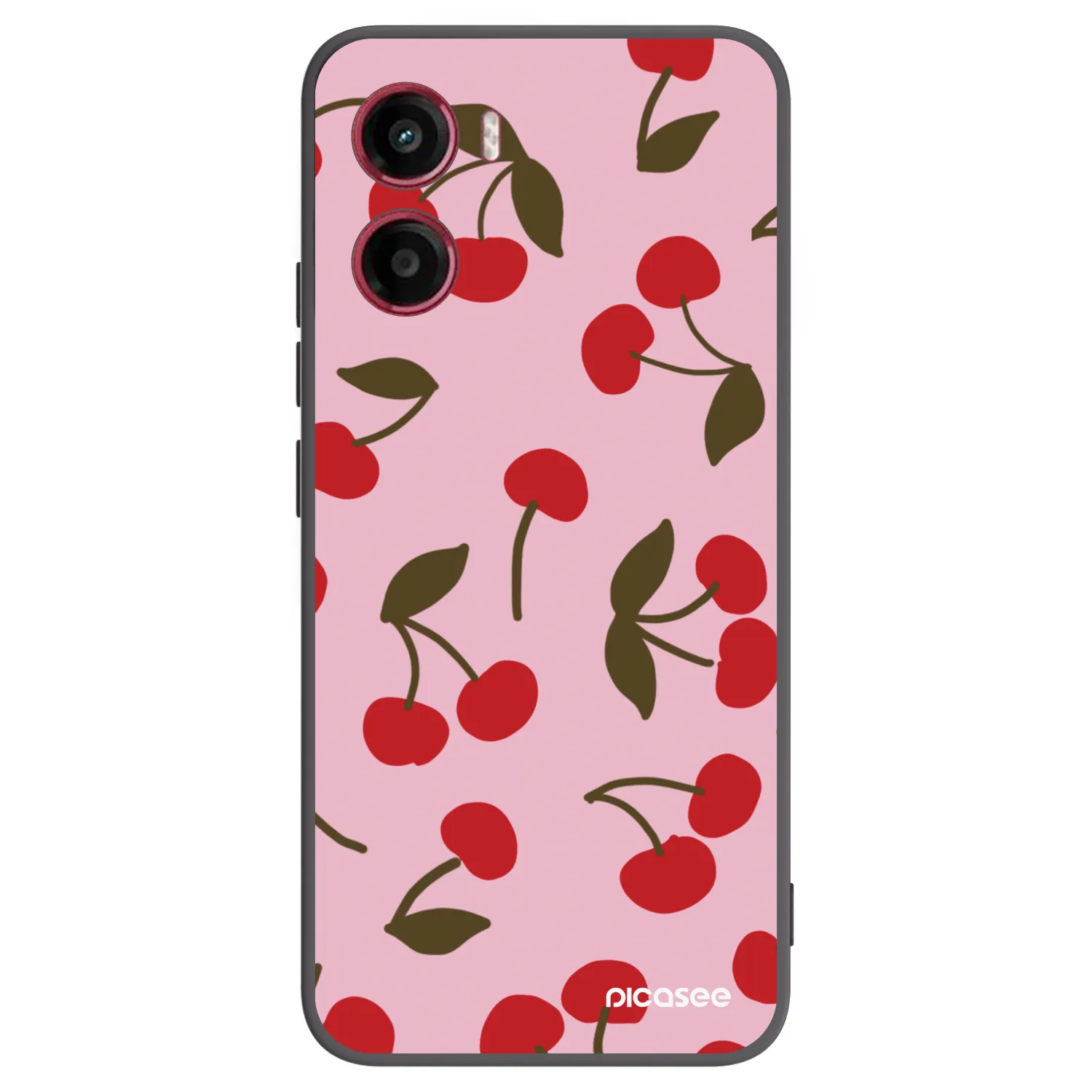 Picasee husă neagră din silicon pentru Motorola Moto G05 - Cherry