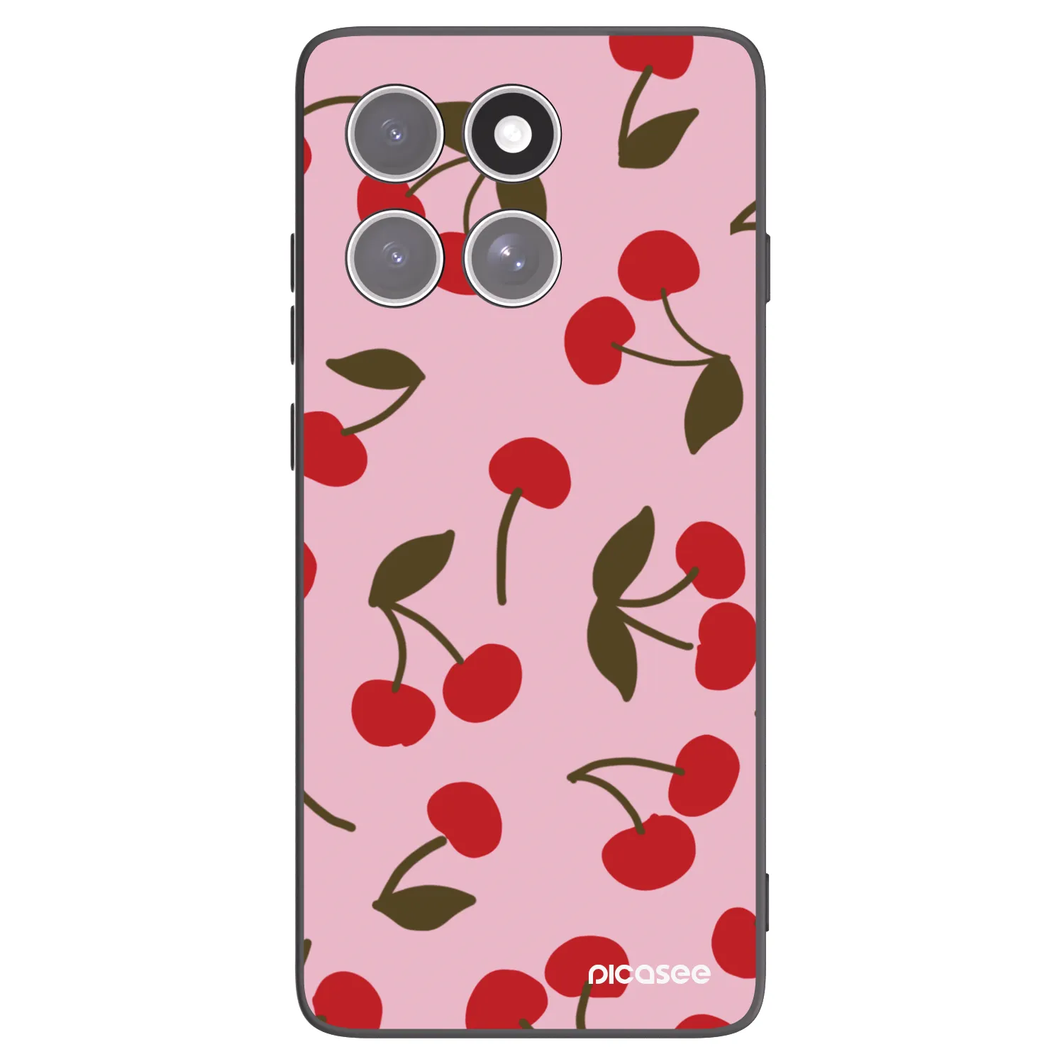 Picasee husă neagră din silicon pentru Motorola Edge 60 Pro - Cherry
