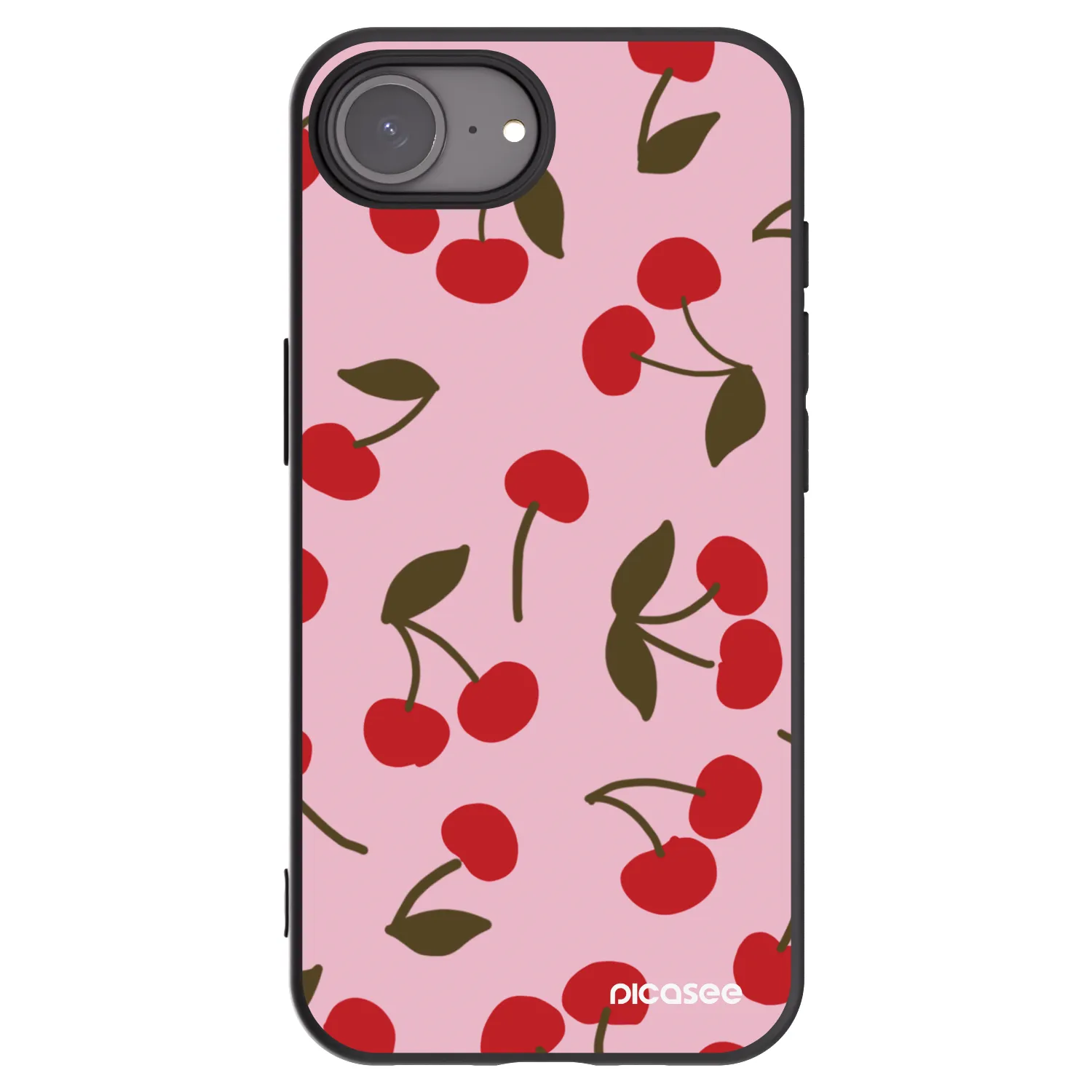 Picasee husă neagră din silicon pentru Apple iPhone 17e - Cherry