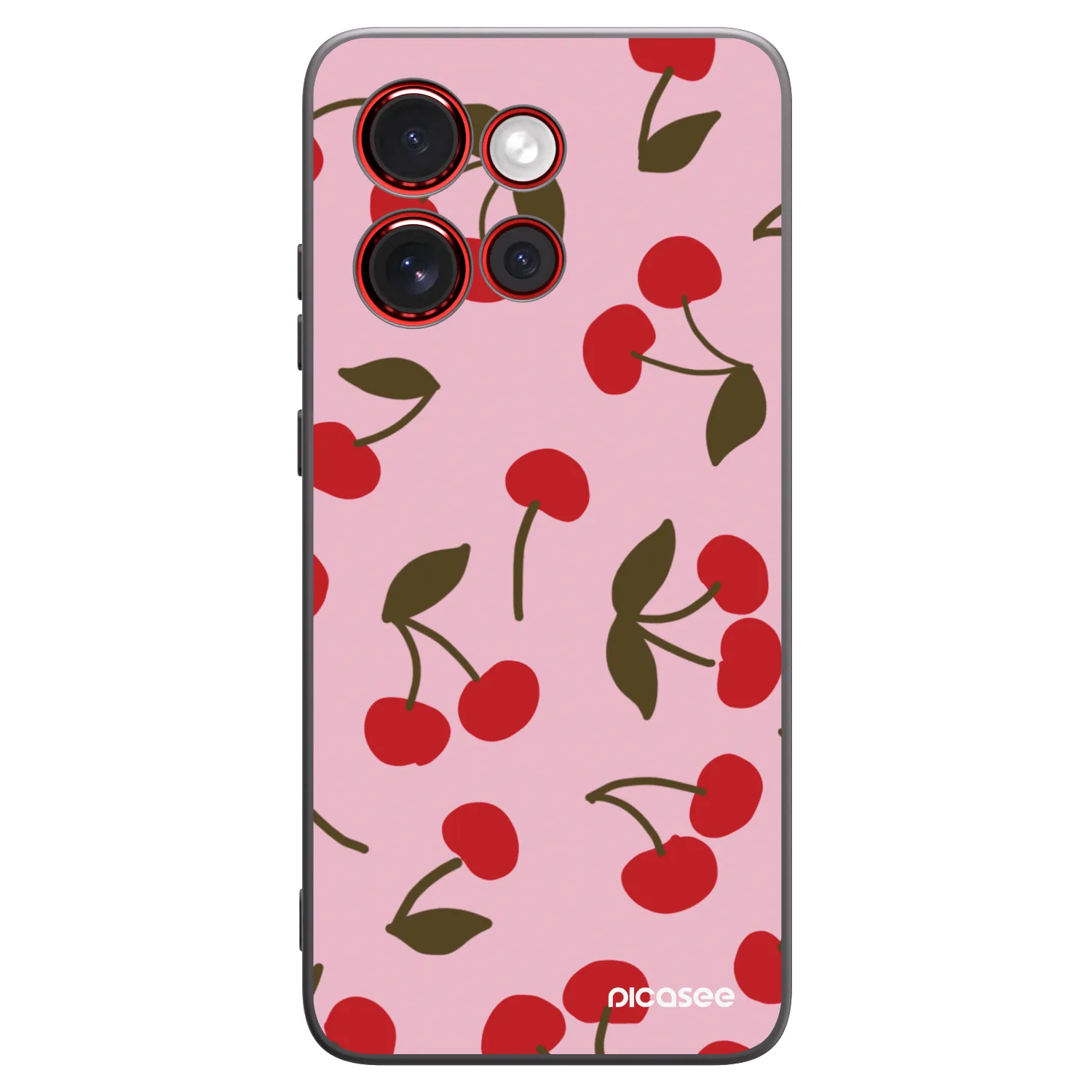 Picasee husă neagră din silicon pentru Motorola Edge 60 Neo 5G - Cherry