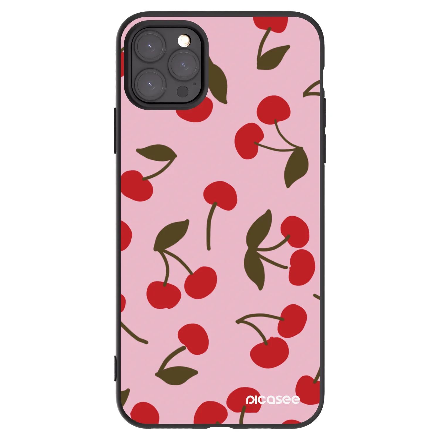 Picasee husă neagră din silicon pentru Apple iPhone 11 Pro Max - Cherry