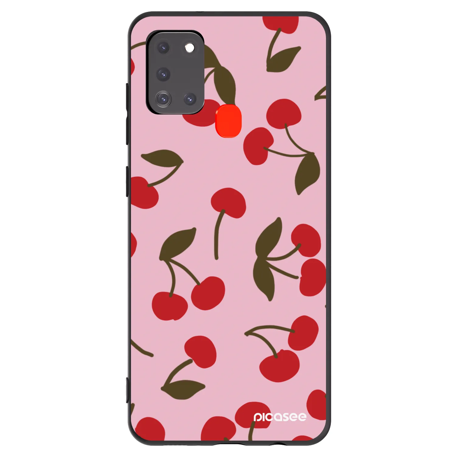 Picasee husă neagră din silicon pentru Samsung Galaxy A21s - Cherry