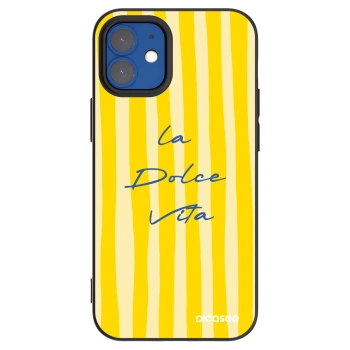 Picasee husă neagră din silicon pentru Apple iPhone 12 mini - Ladolcevita