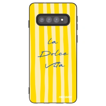 Picasee husă neagră din silicon pentru Samsung Galaxy S10 G973 - Ladolcevita