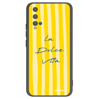 Picasee husă neagră din silicon pentru Huawei Nova 5T - Ladolcevita