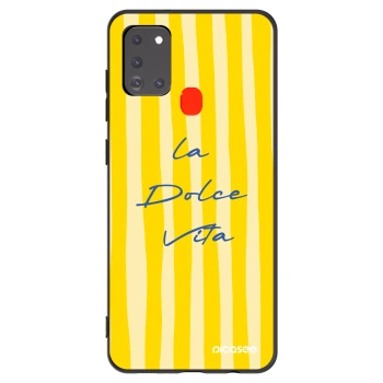 Picasee husă neagră din silicon pentru Samsung Galaxy A21s - Ladolcevita