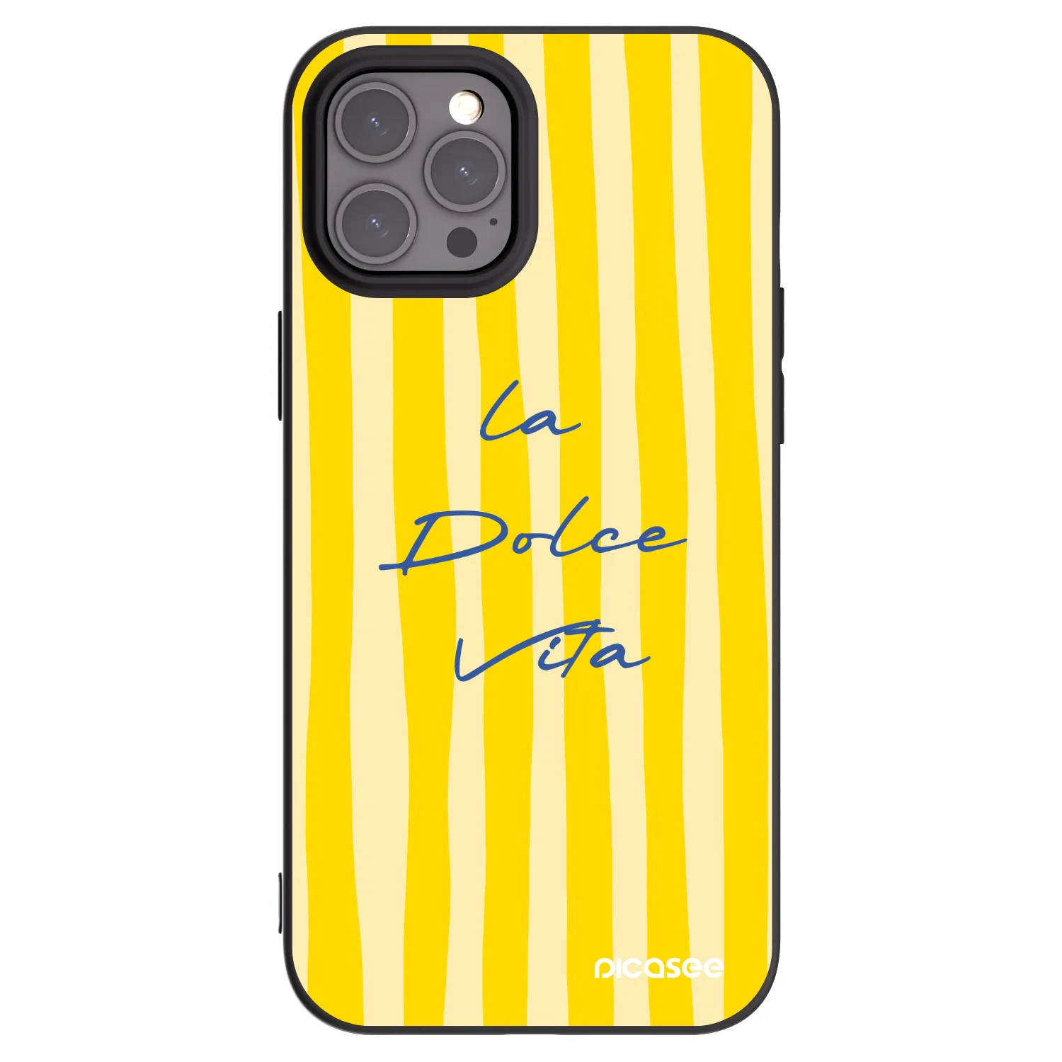 Picasee husă neagră din silicon pentru Apple iPhone 12 Pro Max - Ladolcevita