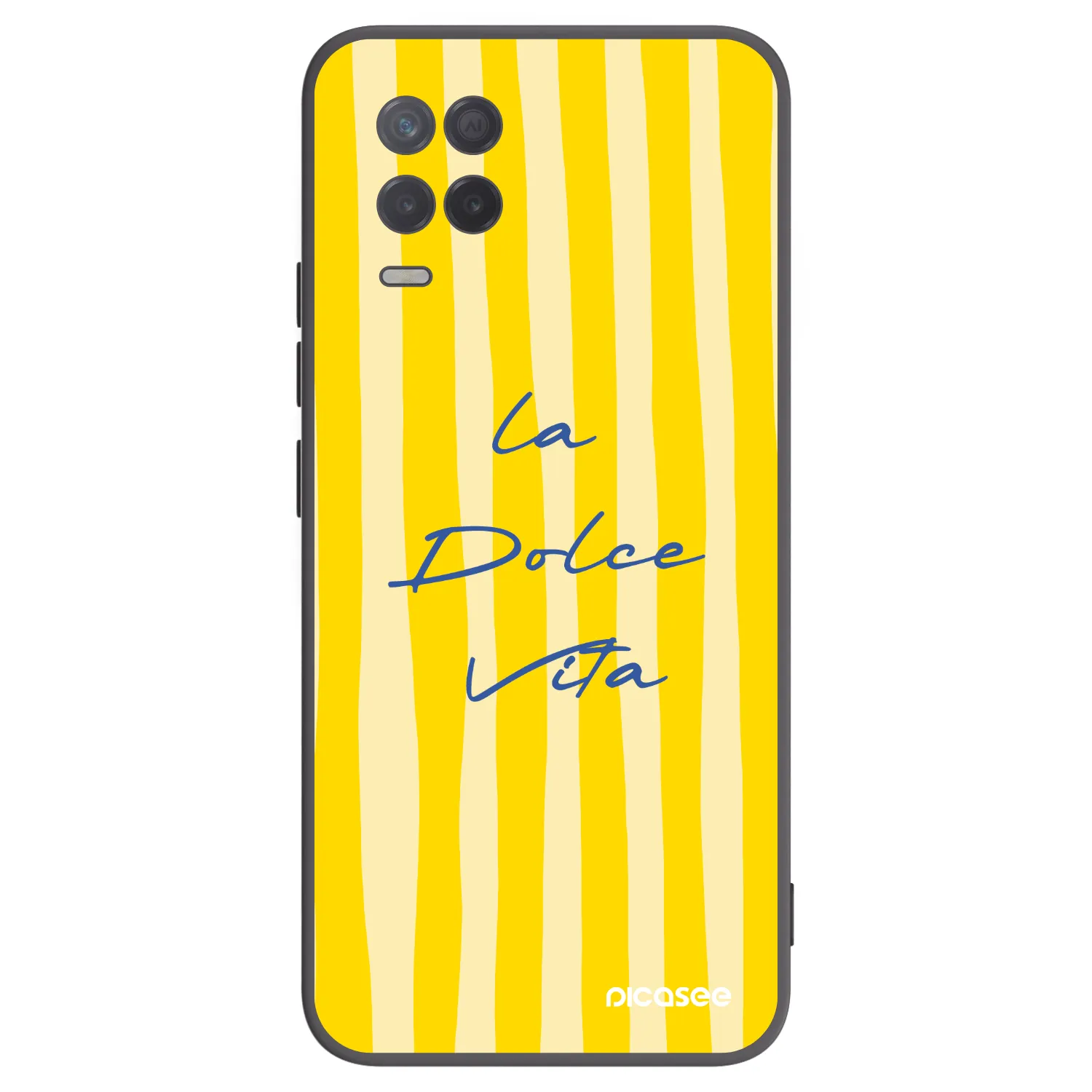Picasee husă neagră din silicon pentru Realme 8 5G - Ladolcevita