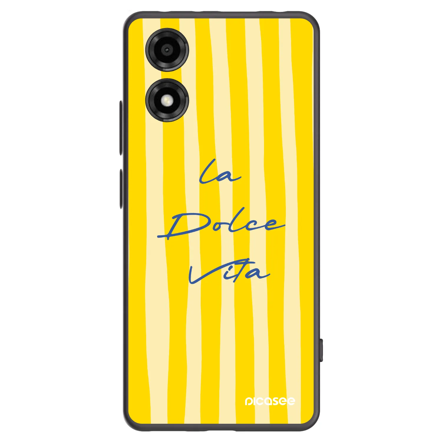 Picasee husă neagră din silicon pentru Motorola Moto E14 - Ladolcevita