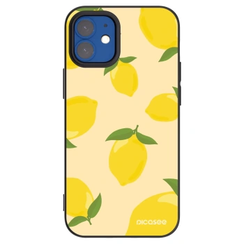 Picasee husă neagră din silicon pentru Apple iPhone 12 mini - Limoncella