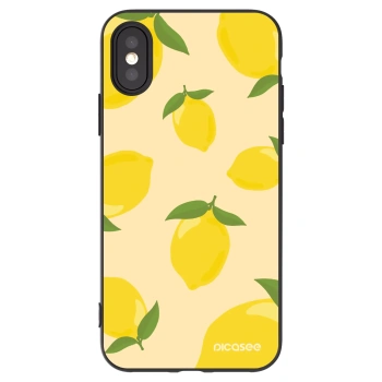 Picasee husă neagră din silicon pentru Apple iPhone X/XS - Limoncella
