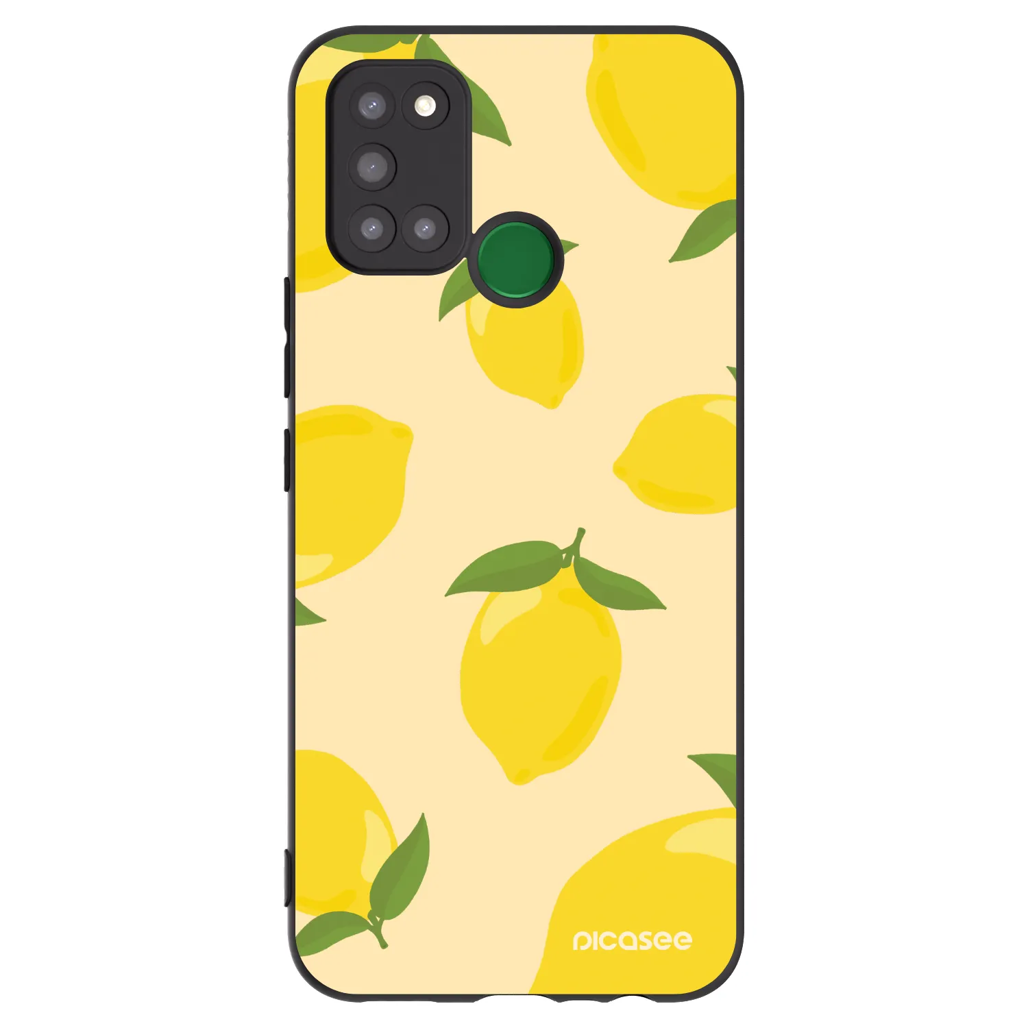 Picasee husă neagră din silicon pentru Realme 7i - Limoncella