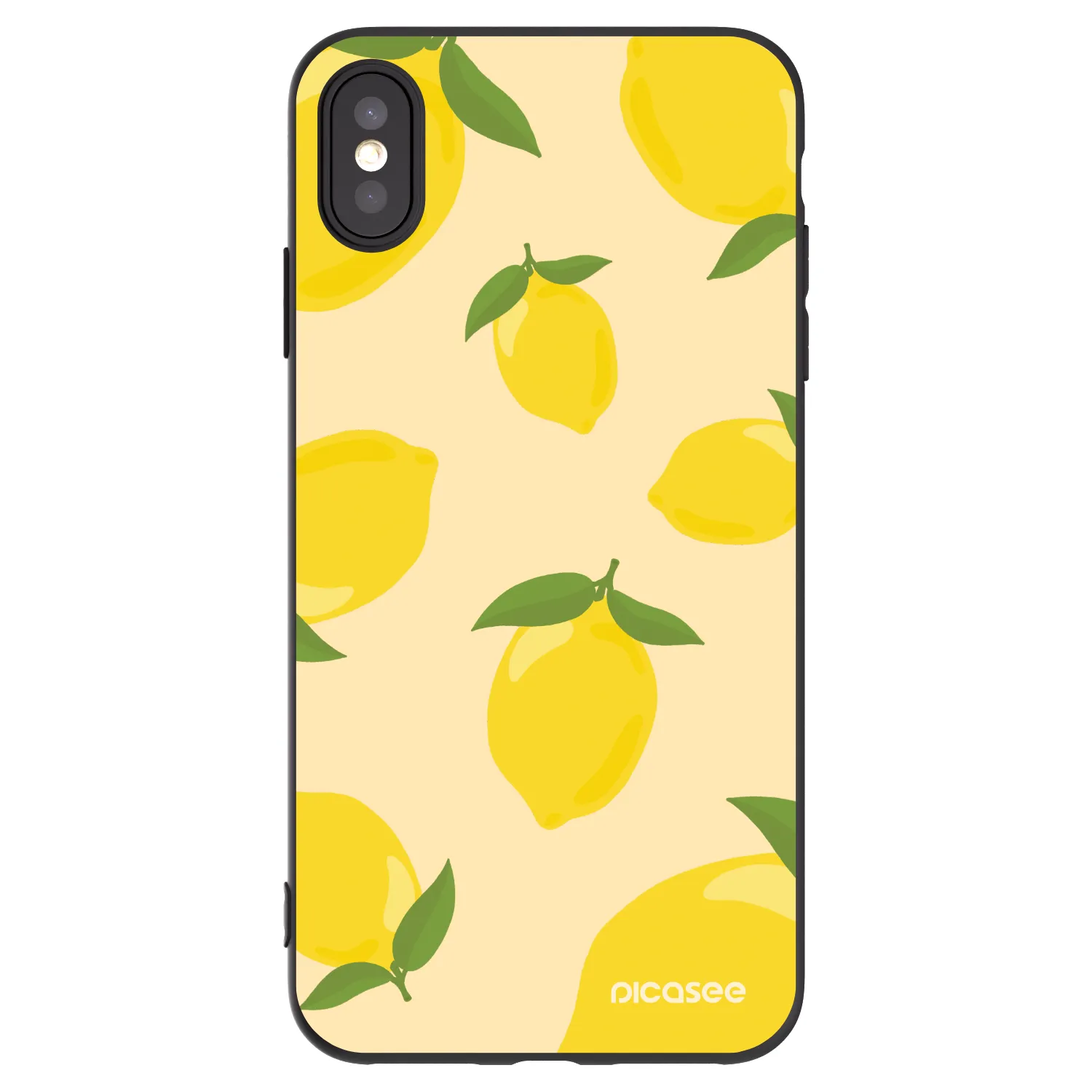 Picasee husă neagră din silicon pentru Apple iPhone XS Max - Limoncella