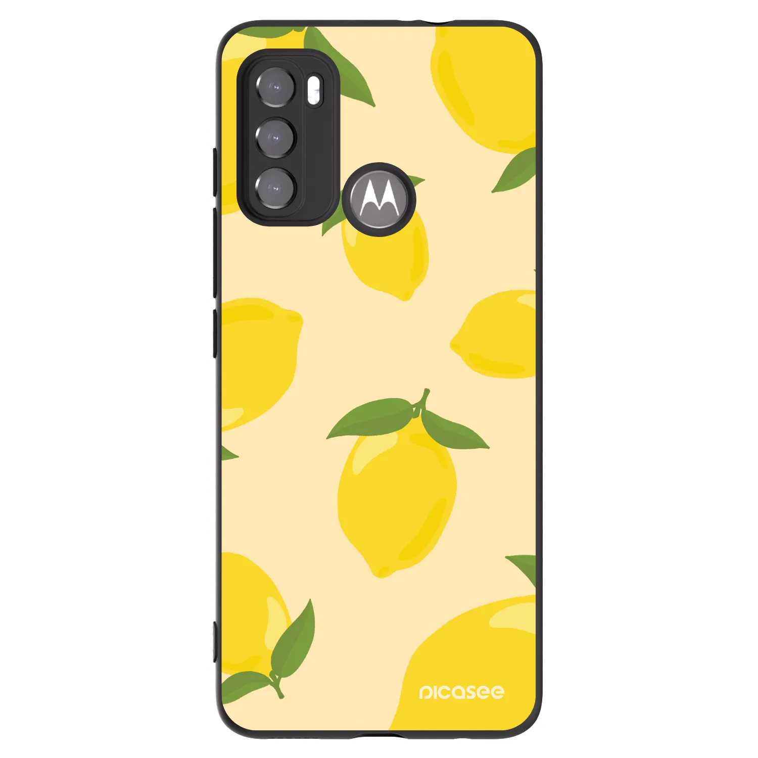 Picasee husă neagră din silicon pentru Motorola Moto G60 - Limoncella