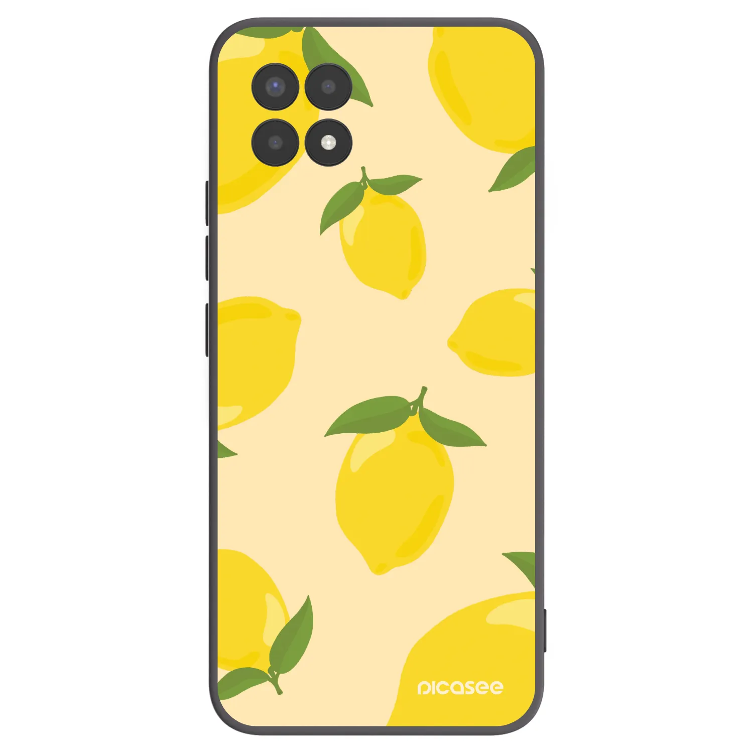 Picasee husă neagră din silicon pentru Realme 8i - Limoncella