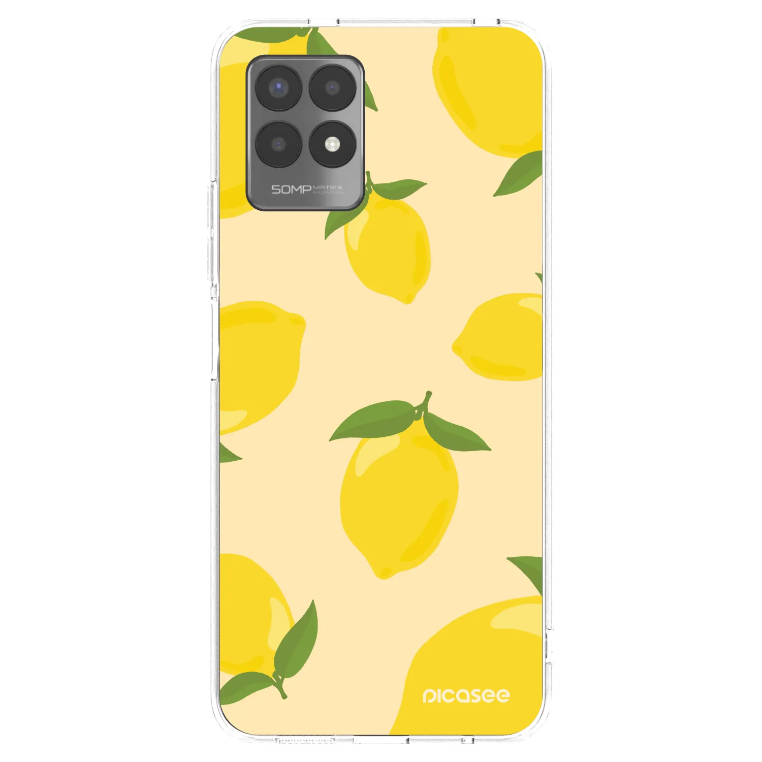 Picasee husă transparentă din silicon pentru Realme 8i - Limoncella
