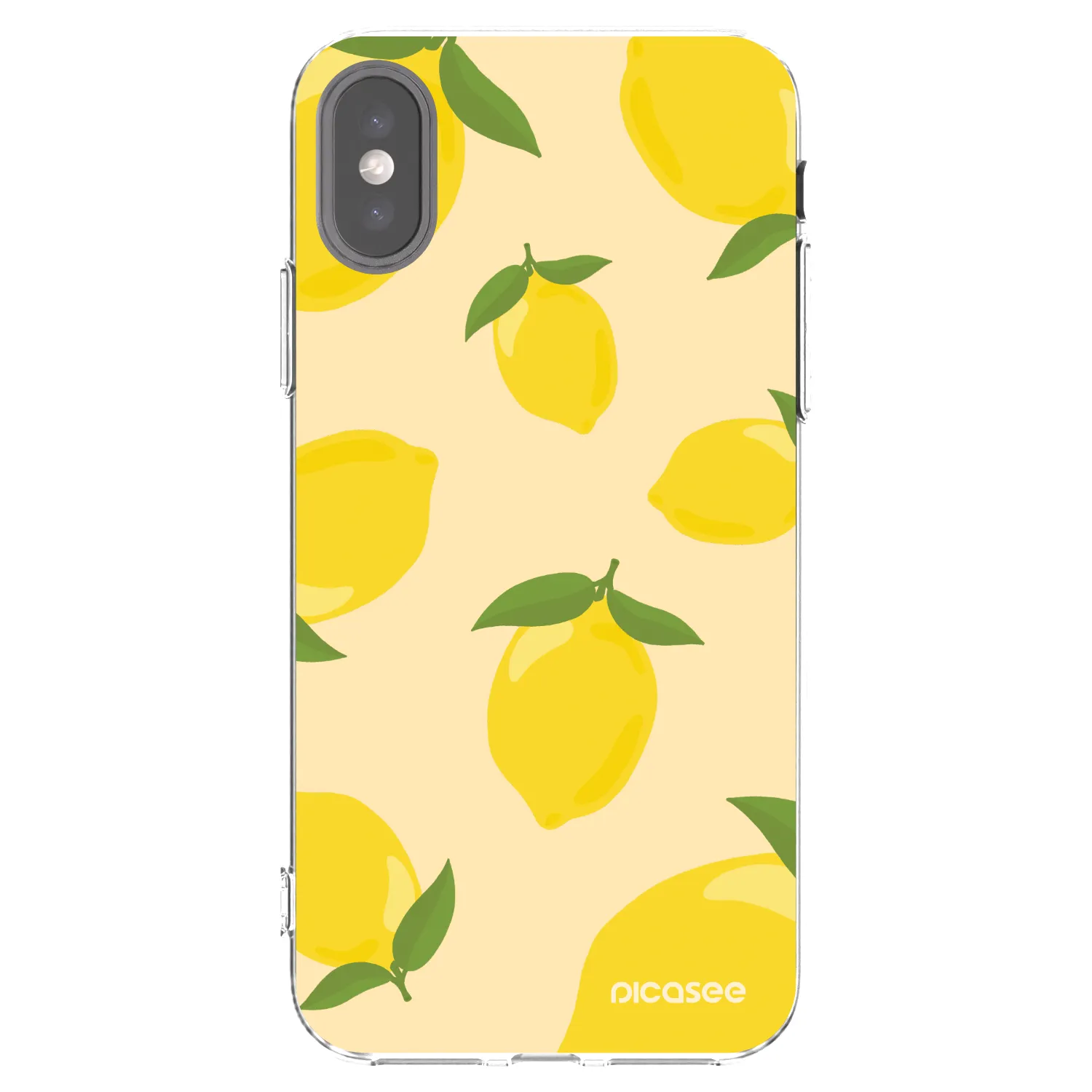 Picasee husă transparentă din silicon pentru Apple iPhone X/XS - Limoncella