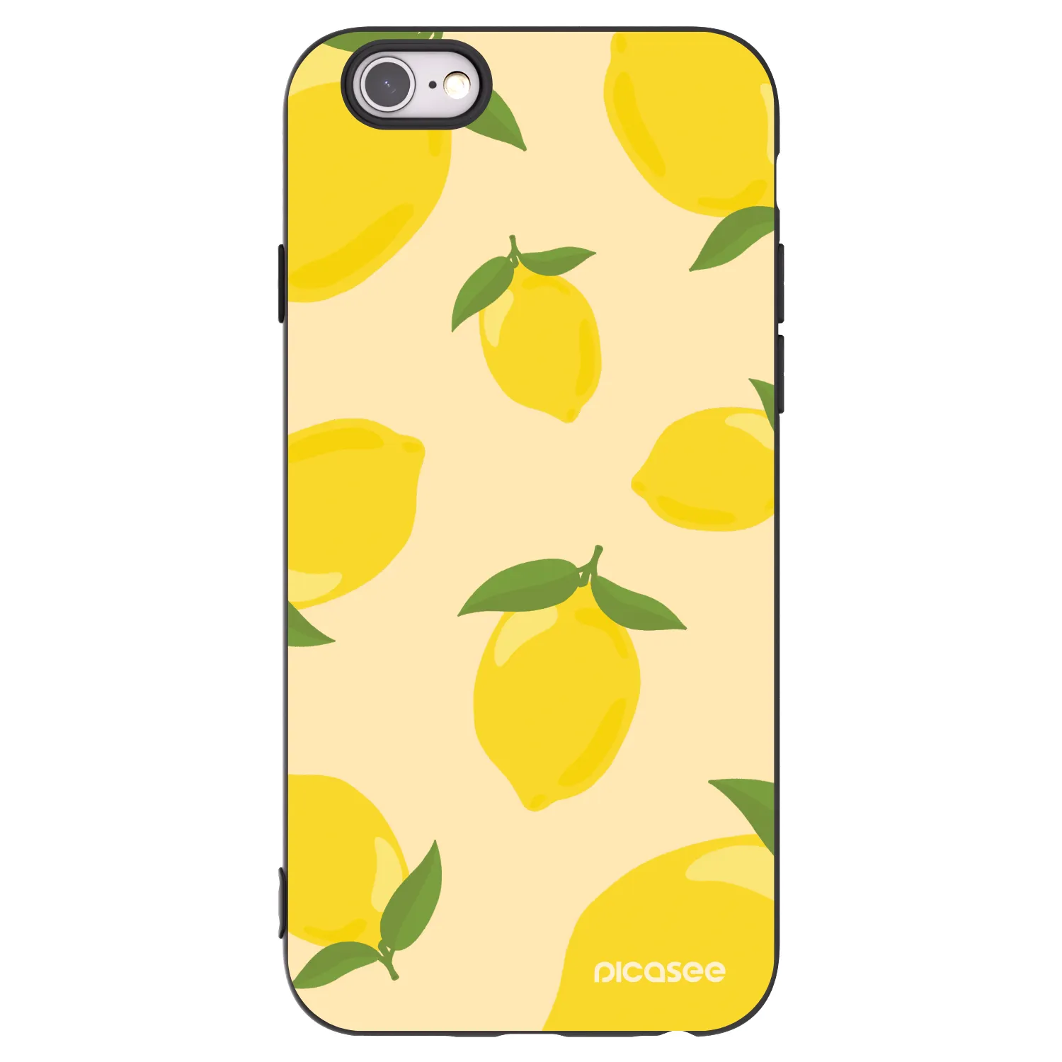 Picasee husă neagră din silicon pentru Apple iPhone 6/6S - Limoncella