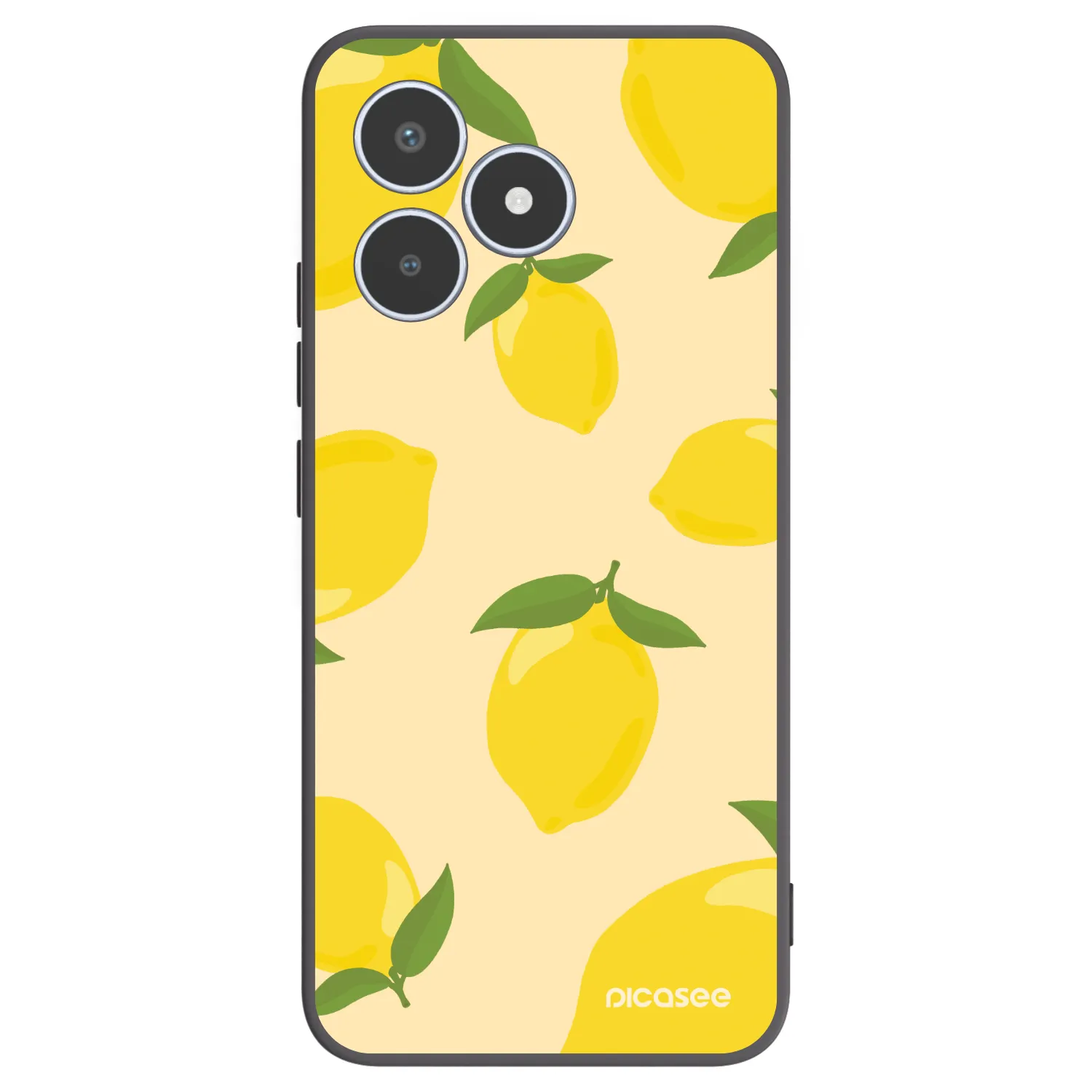 Picasee husă neagră din silicon pentru Realme C53 - Limoncella