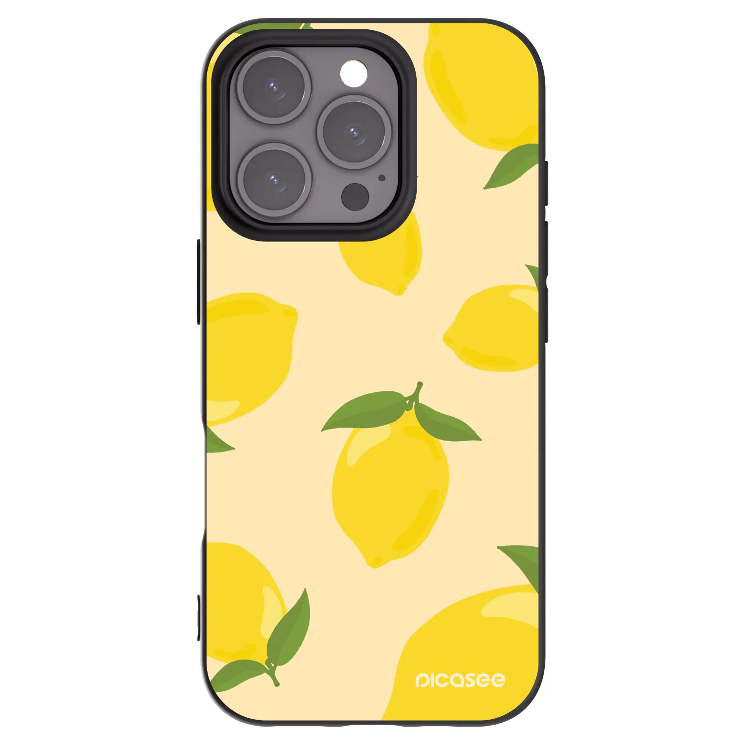 Picasee husă neagră din silicon pentru Apple iPhone 16 Pro - Limoncella