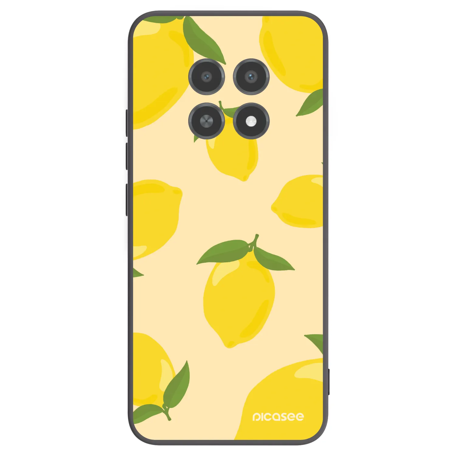 Picasee husă neagră din silicon pentru Realme 12X - Limoncella