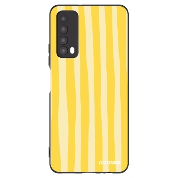 Picasee husă neagră din silicon pentru Huawei P Smart 2021 - Lines lemon
