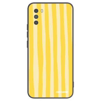 Picasee husă neagră din silicon pentru Xiaomi Poco M3 - Lines lemon