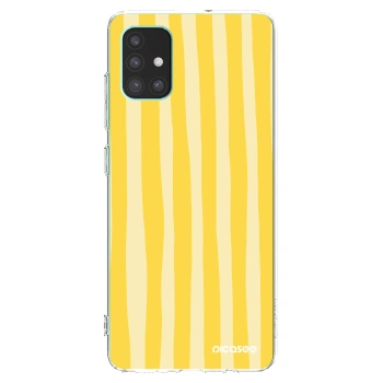 Picasee husă transparentă din silicon pentru Samsung Galaxy M51 M515F - Lines lemon