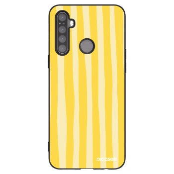 Picasee husă neagră din silicon pentru Realme 6i - Lines lemon