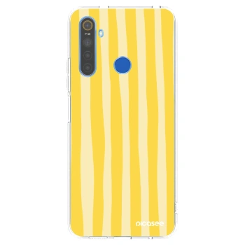 Picasee husă transparentă din silicon pentru Realme 5 - Lines lemon